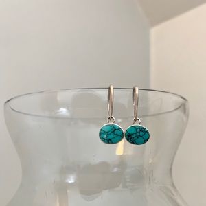 Vintage Sterling Silver and Turquoise Earring